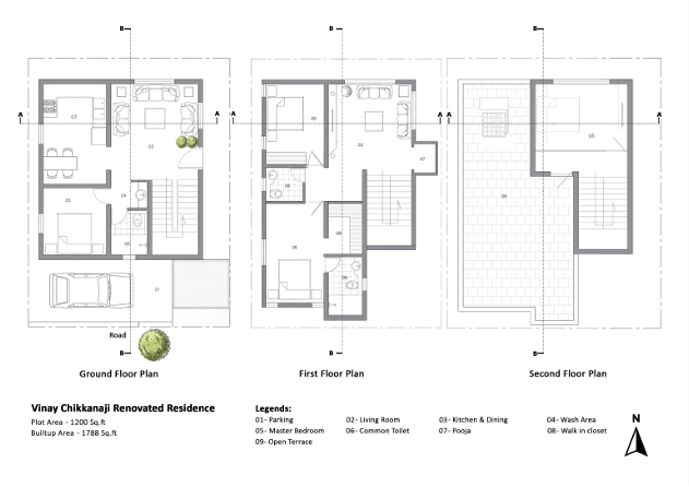 Vinay Residence Floor Plans